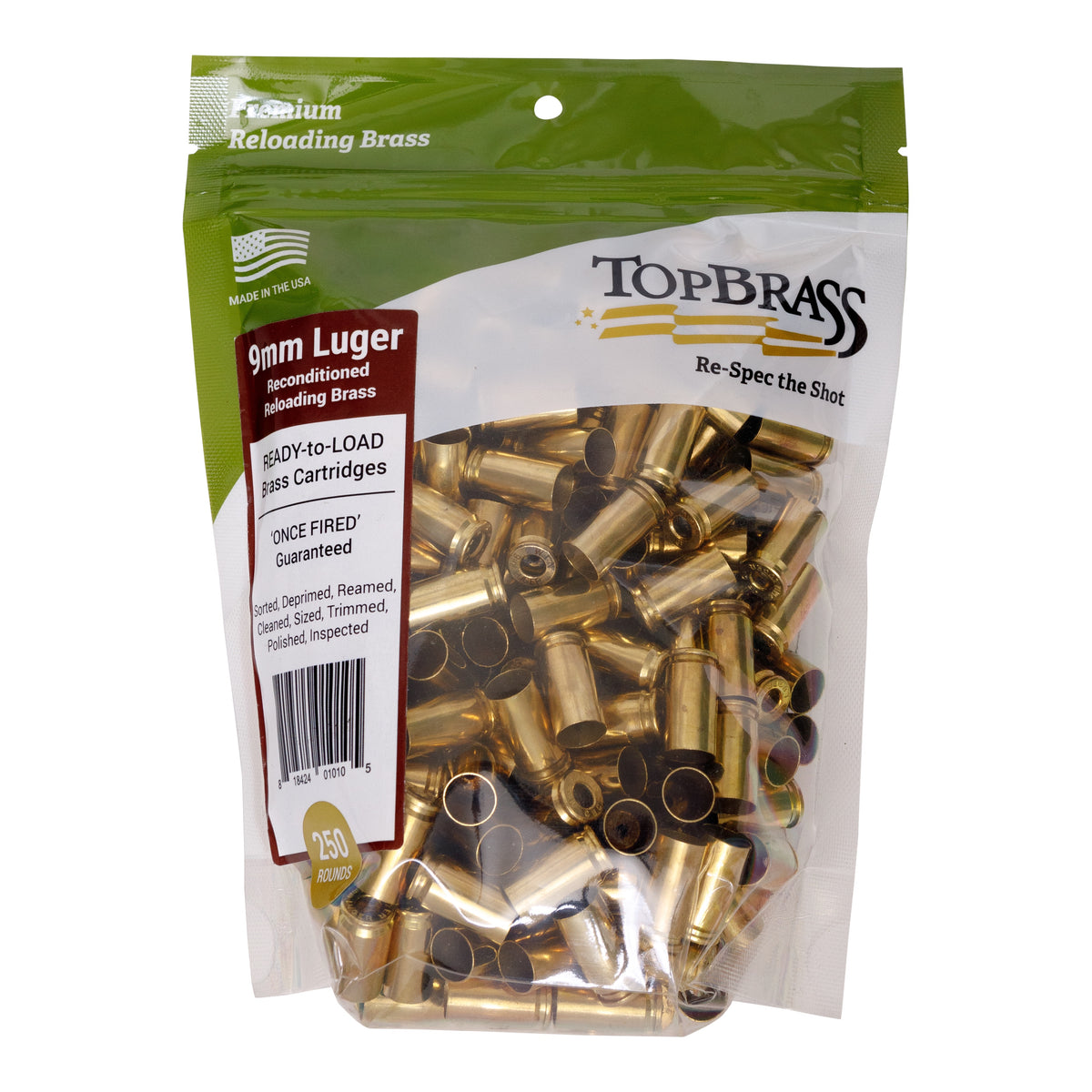 9mm Luger Brass & Bullets | Top Brass – Top Brass Reloading Supplies